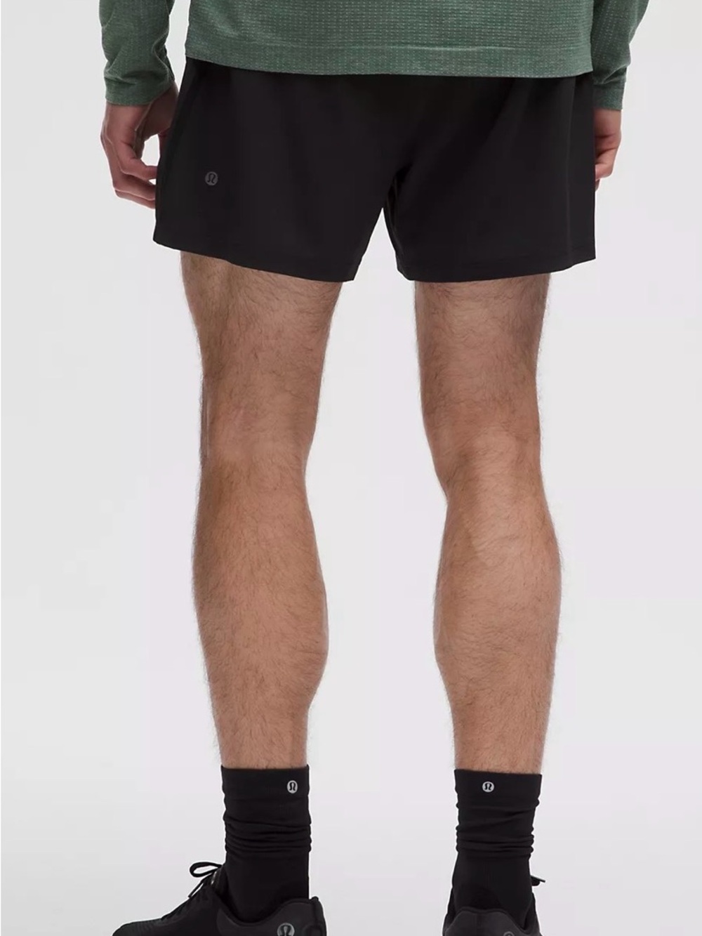 lululemon athletica Men's Pace Black Performance Shorts - Picture 2 of 4